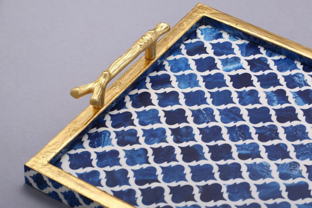 Best deal ๐ Tiramisu Handmade Blue Decorative Tray ๐ 3 Best deal ๐ Tiramisu Handmade Blue Decorative Tray ๐ - Image 3