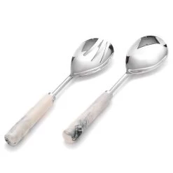 Best deal 🥰 Tiramisu Gold Plated Metal & Resin Salad Server 2 Piece Set 👏