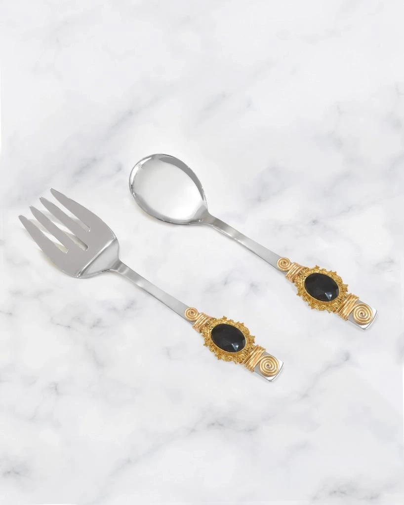Discount 👏 Tiramisu Midnight Salad Server Set 🔔 4 Discount 👏 Tiramisu Midnight Salad Server Set 🔔 - Image 4