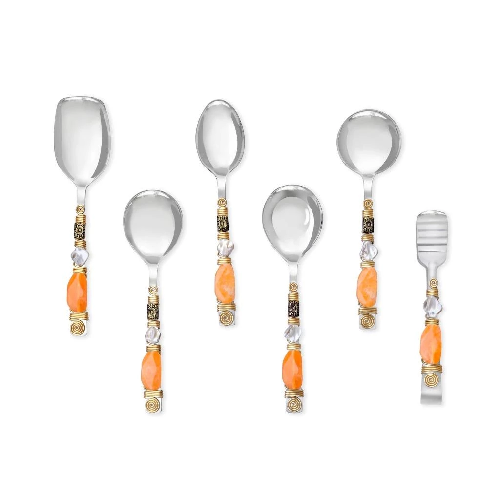 Budget 😀 Tiramisu Sunset Glow Serving Spoons (Set of 6) 🛒 1 Budget 😀 Tiramisu Sunset Glow Serving Spoons (Set of 6) 🛒