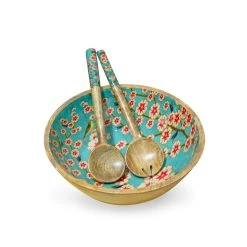 Budget 🔔 Tiramisu Blissful Blooms Salad Bowl with Salad Servers 😉