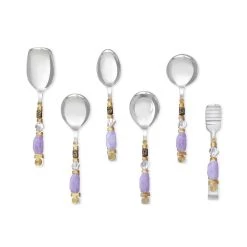 Promo ❤️ Tiramisu Lilac Serving Spoons (Set of 6) 🤩