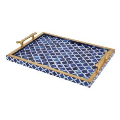 Best deal 🛒 Tiramisu Handmade Blue Decorative Tray 🎁