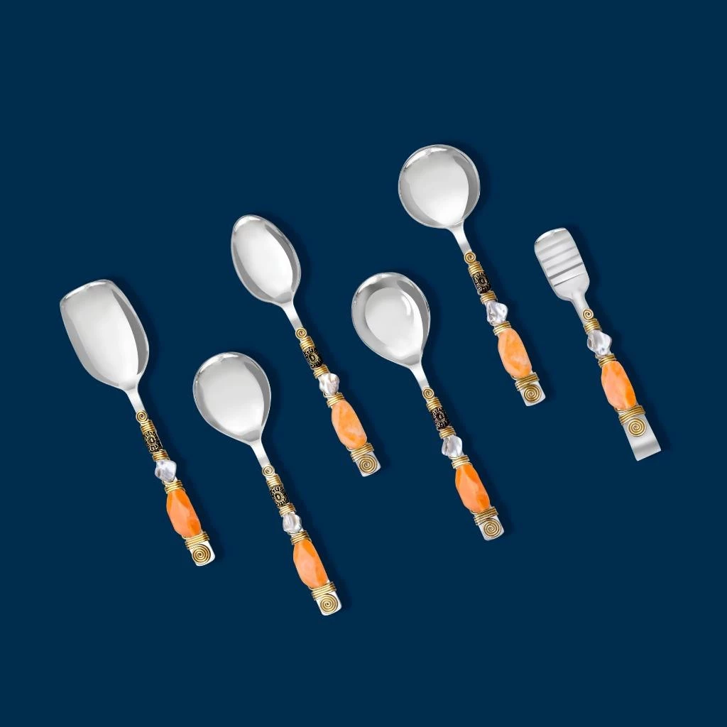 Budget 😀 Tiramisu Sunset Glow Serving Spoons (Set of 6) 🛒 3 Budget 😀 Tiramisu Sunset Glow Serving Spoons (Set of 6) 🛒 - Image 3