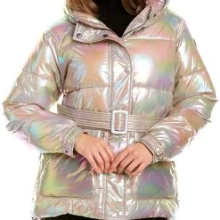 Best Pirce 😍 women NOIZE Bonita Holographic Belted Parka 🛒 -Tiramisu Shop 6633d5e7c25748138b26861348fcd3ba 1080x