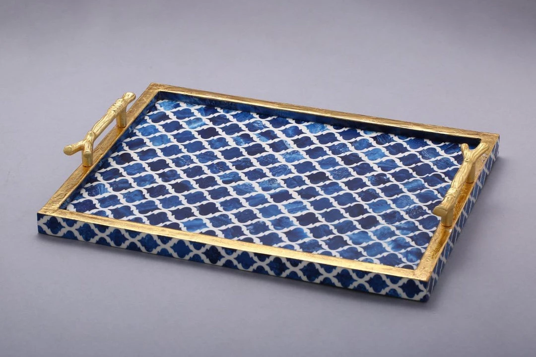 Best deal ๐ Tiramisu Handmade Blue Decorative Tray ๐ 4 Best deal ๐ Tiramisu Handmade Blue Decorative Tray ๐ - Image 4