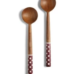 Cheap 🌟 Tiramisu Resin & Wood Salad Server 2 Piece Set 🎉