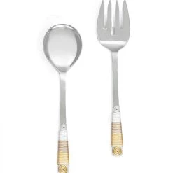 Coupon 🎉 Tiramisu 3 Tone Wrapped Salad Server Set ⭐