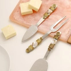 Best reviews of 🎁 Tiramisu 👩 Mother Of Pearl & Steel Cheese Tools 💯