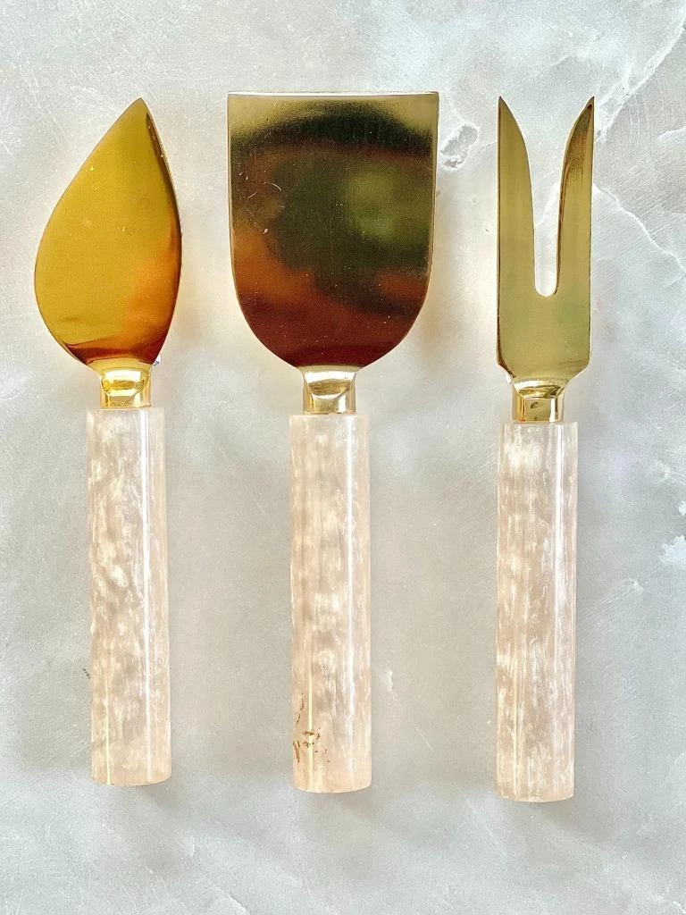 Outlet 🌟 Tiramisu Ivory Resin & Steel Cheese Tools ✨ 2 Outlet 🌟 Tiramisu Ivory Resin & Steel Cheese Tools ✨ - Image 2