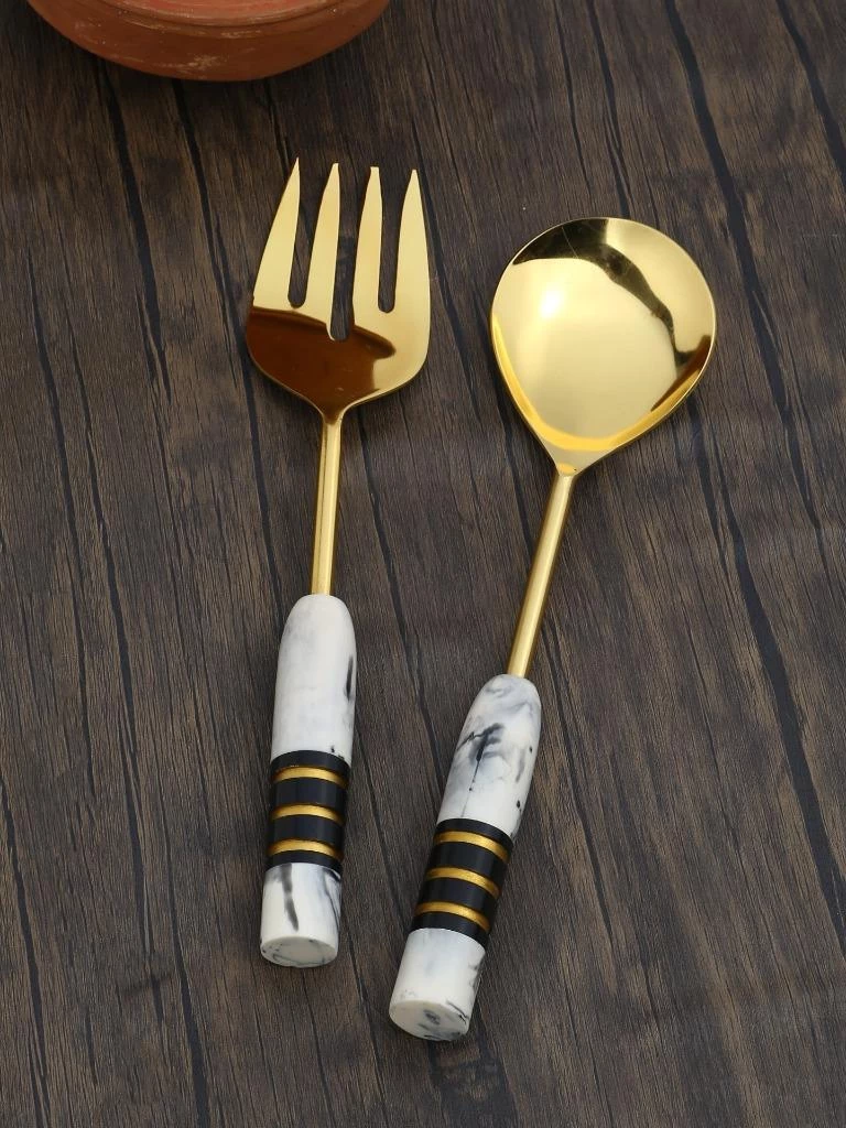 Best deal ๐ฅฐ Tiramisu Gold Plated Metal & Resin Salad Server 2 Piece Set ๐ 8 Best deal ๐ฅฐ Tiramisu Gold Plated Metal & Resin Salad Server 2 Piece Set ๐ - Image 8