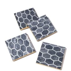 Budget 🥰 Tiramisu Pattern Resin Coasters - Set of 4 😍