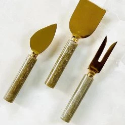Coupon 💯 Tiramisu Brown Resin & Steel Cheese Tools 👏