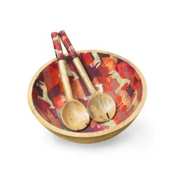 Best reviews of 🤩 Tiramisu Gold Horse Salad Bowl with Salad Servers 🎁