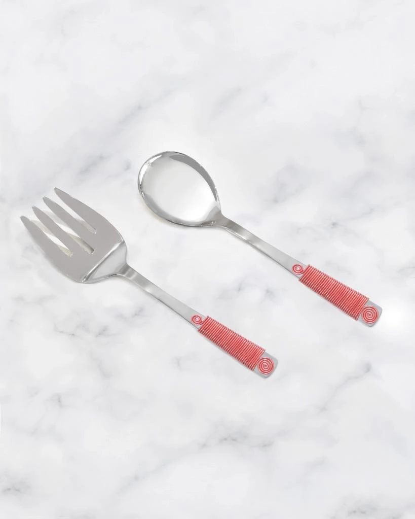 Discount ❤️ Tiramisu Wrapped in Red Salad Server Set ✨ 4 Discount ❤️ Tiramisu Wrapped in Red Salad Server Set ✨ - Image 4