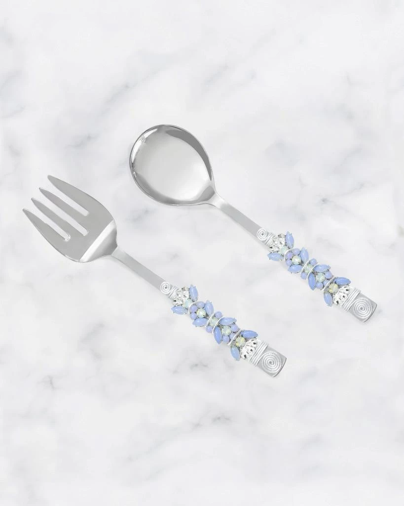 Hot Sale 🤩 Tiramisu Blue Sparks Salad Server Set ✔️ 4 Hot Sale 🤩 Tiramisu Blue Sparks Salad Server Set ✔️ - Image 4