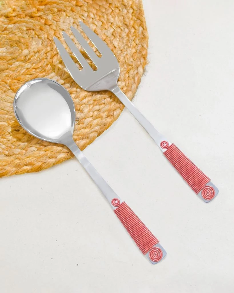 Discount ❤️ Tiramisu Wrapped in Red Salad Server Set ✨ 2 Discount ❤️ Tiramisu Wrapped in Red Salad Server Set ✨ - Image 2