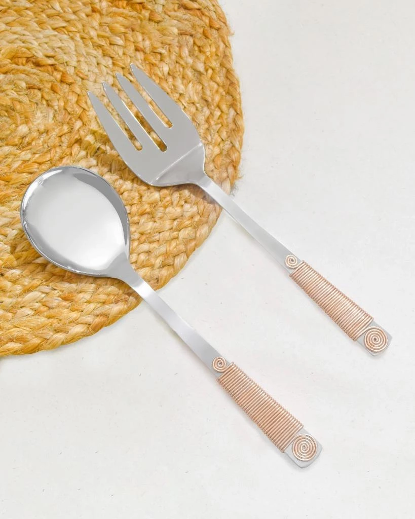 Best Sale 🔔 Tiramisu Rose Gold Wrapped Salad Server Set 👏 2 Best Sale 🔔 Tiramisu Rose Gold Wrapped Salad Server Set 👏 - Image 2