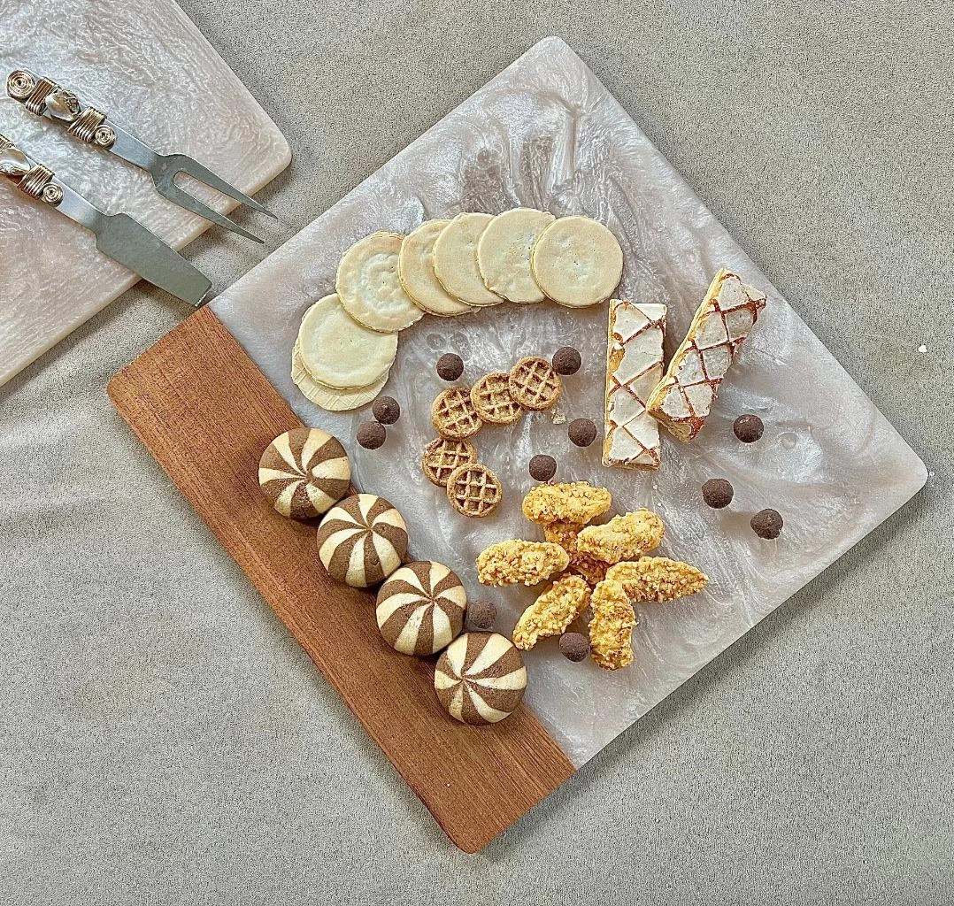 Best Sale π Tiramisu Ivory Resin & Wood Cheese Board π 1 Best Sale π Tiramisu Ivory Resin & Wood Cheese Board π