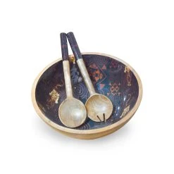 Deals 😍 Tiramisu Safari Lion Salad Bowl with Salad Servers 🎉