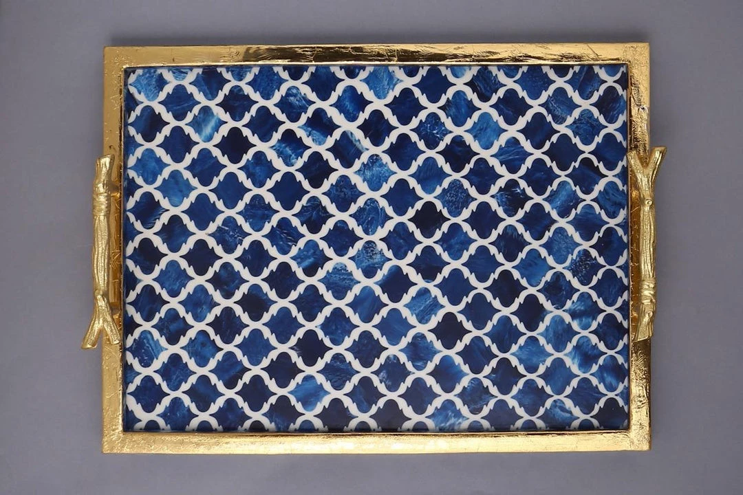 Best deal ๐ Tiramisu Handmade Blue Decorative Tray ๐ 5 Best deal ๐ Tiramisu Handmade Blue Decorative Tray ๐ - Image 5