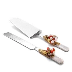 Promo 🤩 Tiramisu Embellished Cake Server 2 Piece Set 🔔