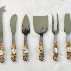 Budget 🎉 Tiramisu 👩 Mother Of Pearl and Steel Cheese Tools (Set of 6) 😀