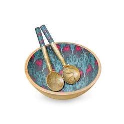 Buy 🎉 Tiramisu Deer Damask Salad Bowl with Salad Servers 🧨